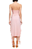 Simple Sheath Strapless Pink knee Length Homecoming Dresses HZ1024