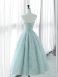 A-Line Sweetheart Neck Tulle Lace Prom Dress HZ1024