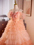 Vintage Ball Gown Short Sleeves Ruffles Sweet 16 Dresses HZ1024