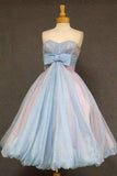 A-line Sweetheart Birthday Outfit Cute Short Homecoming Dress with Bowknot HZ1024