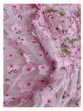 Modest A line Straps Sleeveless Pink Tulle Flowers Prom Dress Evening Dresses HZ1024