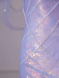 Sexy Mermaid Off The Shoulder Light Lilac Long Prom Dresses Tulle Birthday Outfits HZ1024