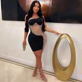 18th Birthday Outfits Sheath Homecoming Dress One Shoulder Black Short Mini Party Dress HZ1024