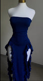 20th Birthday Sheath Strapless Royal Blue Homecoming Dresses Short Mini Party Dress HZ1024