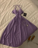 16th Birthday A Line Spaghetti Straps Lilac Homecoming Dresses Party Dress HZ1024