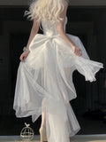 Cute A Line Spaghetti Straps Short White Homecoming Dress HZ1024