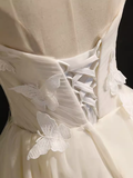 Cute Ball Gown Scoop Neckline White Tulle Party Dress Lace Homecoming Dresses HZ1024