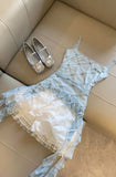 Chic A Line Spaghetti Straps Chiffon Lace Short Homecoming Dress 16th Birthday Outfits HZ1024