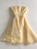 Cute A Line Strapless Satin Chiffon Short Homecoming Dress 18th Birthday Outfits HZ1024