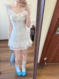 White Pretty A Line U Neck Satin Short Homecoming Dress 16th Birthday Outfits HZ1024