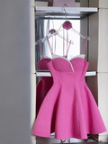 Sexy A Line Straps Pink Birthday Dress Short Homecoming Dresses HZ1024