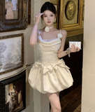 Pretty A Line Spaghetti Straps Satin Lace Short Homecoming Dress 18th Birthday Outfits HZ1024