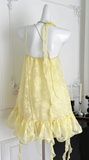 Pastel Yellow A Line One Shoulder Strap Chiffon Applique Short Homecoming Dress 17th Birthday Outfits HZ1024