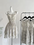 Unique 18th A Line Chiffon Printed Short Homecoming Dress Birthday Outfits HZ1024