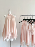 Pretty Chinese Style Halter Satin Lace Short Homecoming Dress 22th Birthday Outfits HZ1024