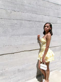 Unique A Line Strapless Satin Short Homecoming Dress 20th Birthday Outfits HZ1024