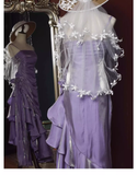 Vintage High Low Straps Ruffles Prom Dresses HZ1024