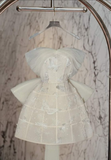 Elegant A Line Strapless Lace Ivory Homecoming Dress Birthday Outfits HZ1024