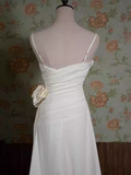 Vintage Mermaid Straps White Long Wedding Dresses HZ1024