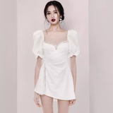 A Line White Lace Homecoming Dress 18th Birthday Outfit HZ1024