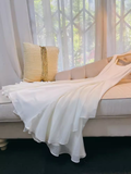Simple A line Straps Chiffon White Prom Dress HZ1024