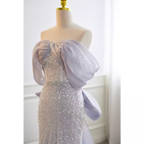 Sparkly Mermaid Blue Sequin Long Prom Dress HZ1024