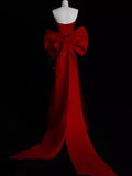 Sexy Mermaid Long Red Prom Dresses HZ1024