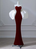 Sexy Mermaid Strapless Neckline Prom Dress HZ1024