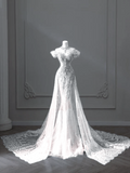 Elegant Mermaid Strapless Long Prom Dress HZ1024